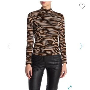 Animal Print Turtle Neck